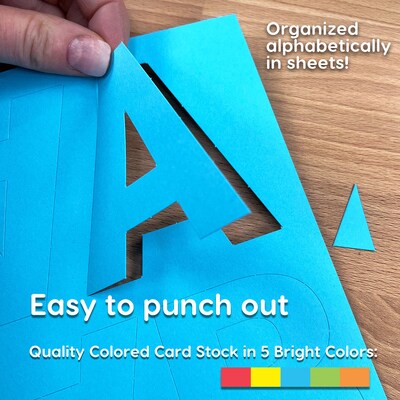 FreshCut Crafts Bulletin Board Letters & Numbers, Bright Colors, 1.5in & 3in, 710 Pieces (FCC850054391179)