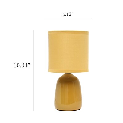 Simple Designs Table Lamp, Mustard Yellow (LT1134-MST)