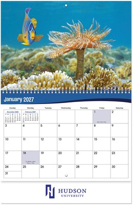 Custom Underwater World Spiral Wall Calendar
