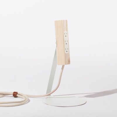 Branch Furniture Freestanding Power Strip - Linen / Ivory