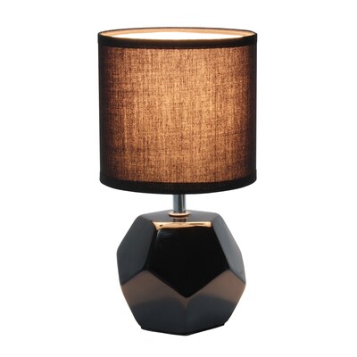 Creekwood Home Geometric 10.24 LED Table Lamp, Black (CWT-1016-BK)