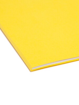 Smead SuperTab File Folder, Oversized 1/3-Cut Tab, Letter Size, Yellow, 100/Box (11984)
