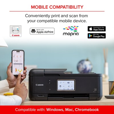 Canon PIXMA TR8620a Wireless Color Inkjet Printer, All-In-One, Print, Scan, Copy, Fax (TR8620A)