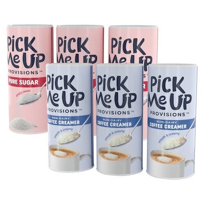 Pick Me Up Provisions™ Creamer & Sugar 6 Canister Bundle (3 each)