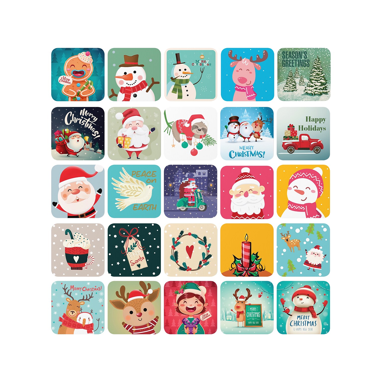 Better Office Mini Christmas Cards, 3 x 3, 50/Pack (64653-50PK)
