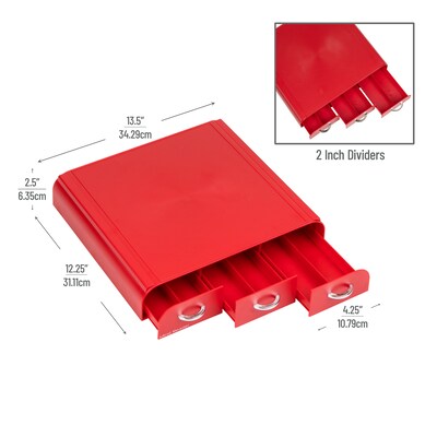 Mind Reader Plastic Single Serve Coffee Pod Storage Drawer, 36 Pod Capacity, Red (TRAY6-RED)