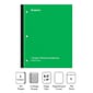 Staples Wireless 1-Subject Notebook, 8.5" x 11", College Ruled, 80 Sheets, Green (ST58380C)