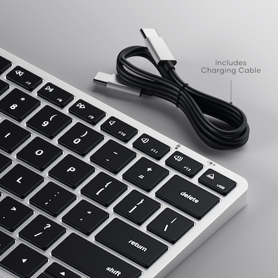 Satechi Slim X1 Wireless Keyboard for Apple MacOS, Silver (ST-BTSX1S)
