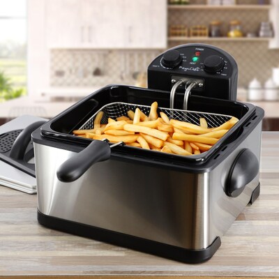 MegaChef 4 Liter Electric Deep Fryer, Silver (935121819M)