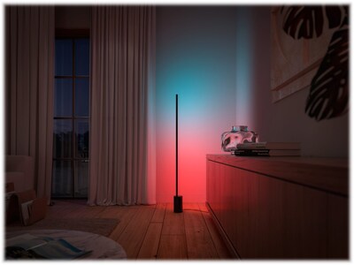 Philips Gradient Signe 57.4" LED Matte Black Floor Lamp with Stick Shade  (569103)