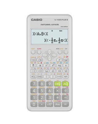 Casio fx-115ES Plus B 2nd Edition 16-Digit Battery Powered Scientific Calculator, White (FX-115ESPLSB)