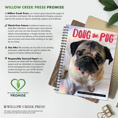 2026 Willow Creek Doug the Pug 6.5" x 8.5" Daily & Monthly Personal Organizer (54642)