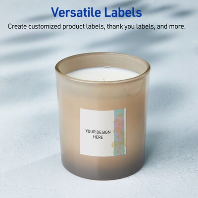 Avery Laser/Inkjet Square Multipurpose Labels, 2" x 2", White, 120/Pack (S00EVB)