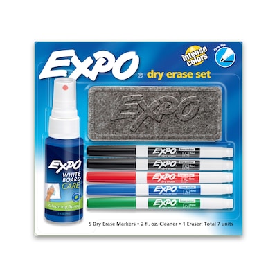 Expo Dry Erase Starter Set, Fine Tip, Assorted, 5/Pack (80675)