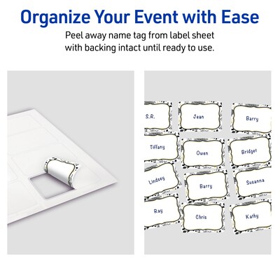 Avery Rectangle Laser/Inkjet Multipurpose Labels, 2-1/3" x 3-3/8", White, 80/Pack (19479371044)