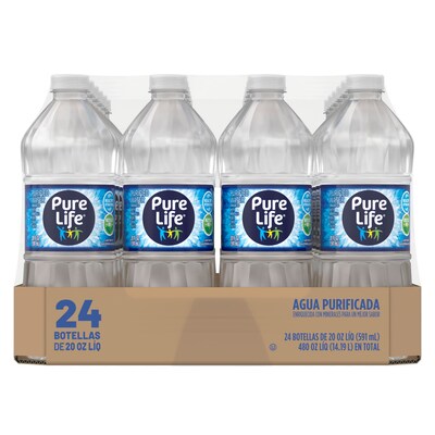 Pure Life Purified Water, 20 oz., 24/Carton (12255068)