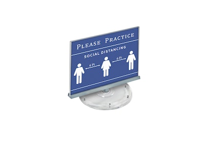 Azar Sign Holder, 11 x 8.5, Horizontal, Clear Acrylic, 2/Pack (108556)