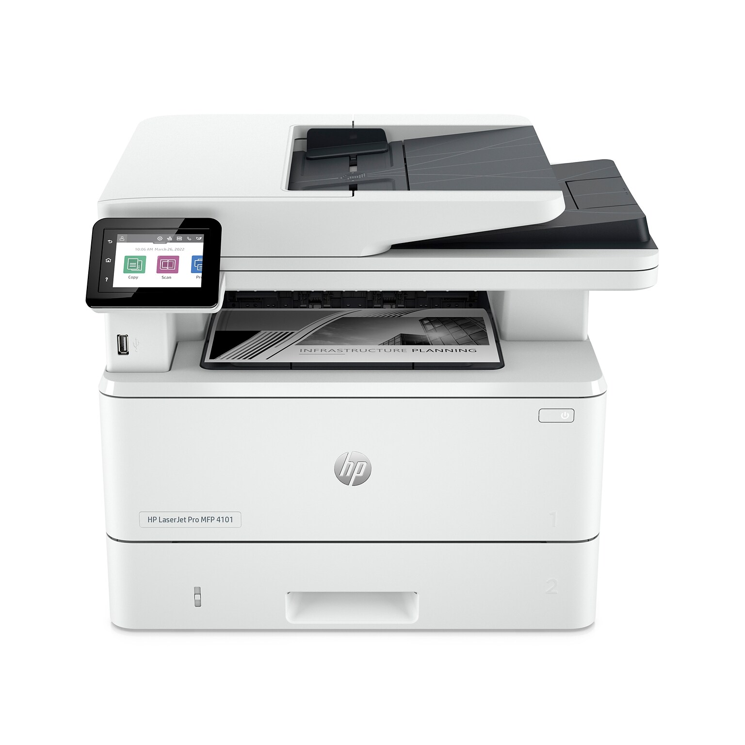 HP LaserJet Pro MFP 4101fdn Black & White Laser Printer, All-In-One, Print, Scan, Copy, Fax, Best for Office (2Z618F)