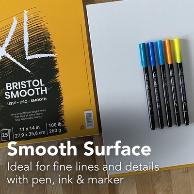 Canson XL Series 9" x 12" Bristol Sketch Pad, 25 Sheets/Pad, 2/Bundle (MCXC400061834-2)
