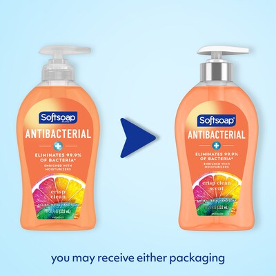 Softsoap Antibacterial Liquid Hand Soap, Crisp Clean Scent, 6/Carton (US03562)