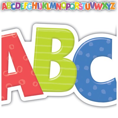 Teacher Created Resources Die-Cut Border Trim, 2.75" x 2.92', Colorful Alphabet, 12/Pack, 6 Packs/Bundle (TCR6916-6)
