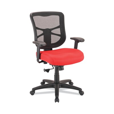 Alera® Elusion™ Series Height & Width Adjustable Arm Ergonomic Mesh Swivel Computer and Desk Chair, Red (ALEEL42BME30B)