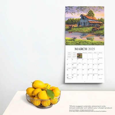 2025 Hopper Studios Vintage Country 12" x 12" Monthly  Wall Calendar (9781773728186)