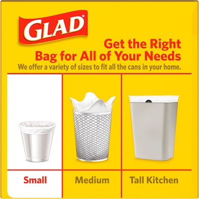 Glad OdorShield Small Drawstring Trash Bags, 4 Gallon Trash Bag
