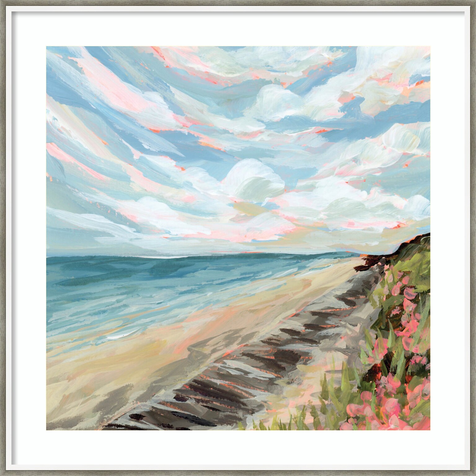 Amanti Art Connecticut by Emily Kenney Wood Framed Wall Art Print, 33 x 33 (A42677158457)