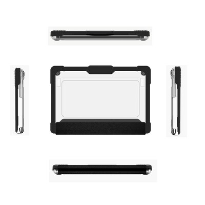 SaharaCase Venture Series Heavy Duty Case for Dell Chromebook 3100/3110/3120 Clamshell, Shock-Absorbing, Clear/Black