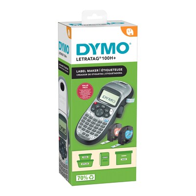 Dymo LetraTag Plus LT-100H Portable Thermal Label Maker, Silver (21455)