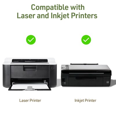 Avery EcoFriendly Laser/Inkjet Shipping Labels, Matte White, 8-1/2" X 11", 10 Labels/Pack (48809)
