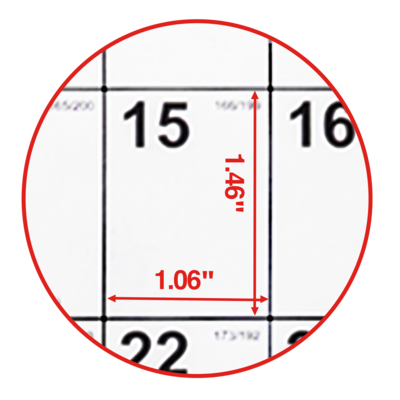 2026 Staples 36" x 24" Yearly Wall Calendar, White/Red/Gray (ST53903-26)