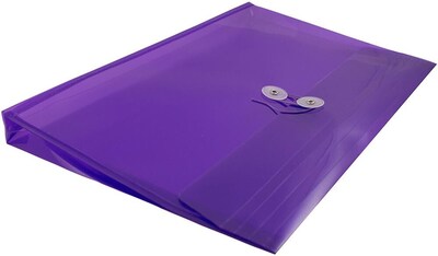 JAM Paper Premium Plastic Document File, 1 Pocket, Legal, Purple, 3/Pack (219B1pux3)