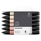 Winsor & Newton ProMarker Skintones Set 1 Alcohol-Based Marker, Twin Tip, Assorted Colors (28075)