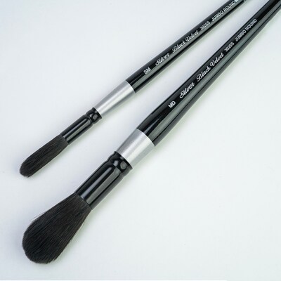 Silver Brush Black Velvet Jumbo Round Brushes, 2/Set (SLVBV3059)