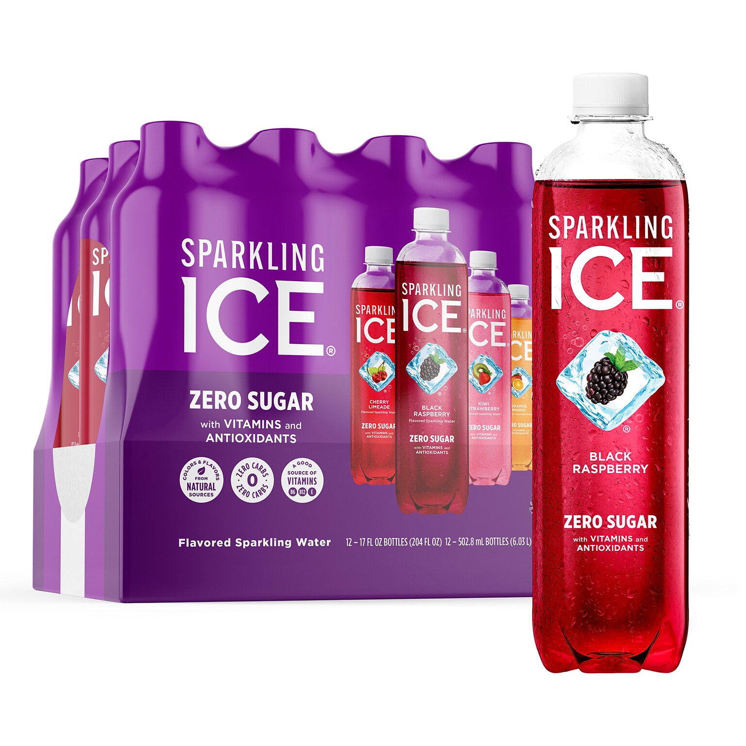 Sparkling Ice Variety Pack Sparkling Water, 17 Oz., 12/Pack (TLK95092)