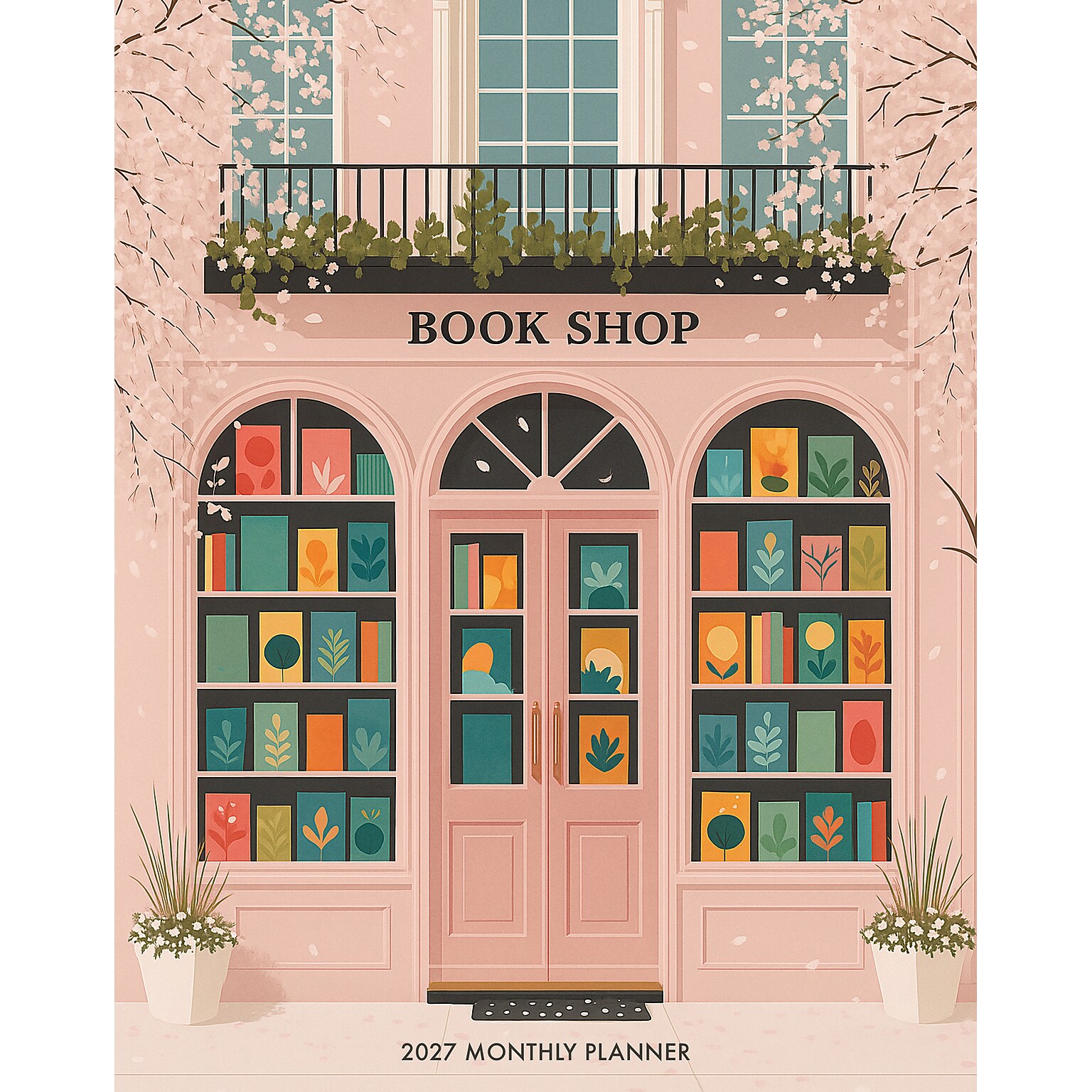 2027 Willow Creek Bookshop Bliss 7.5 x 9.5 Monthly Desk Calendar, Assorted Colors (65730)