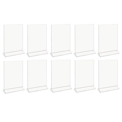 Staples Sign Holder, 8.5" x 11", Clear Acrylic, 10/Carton (ST62658)