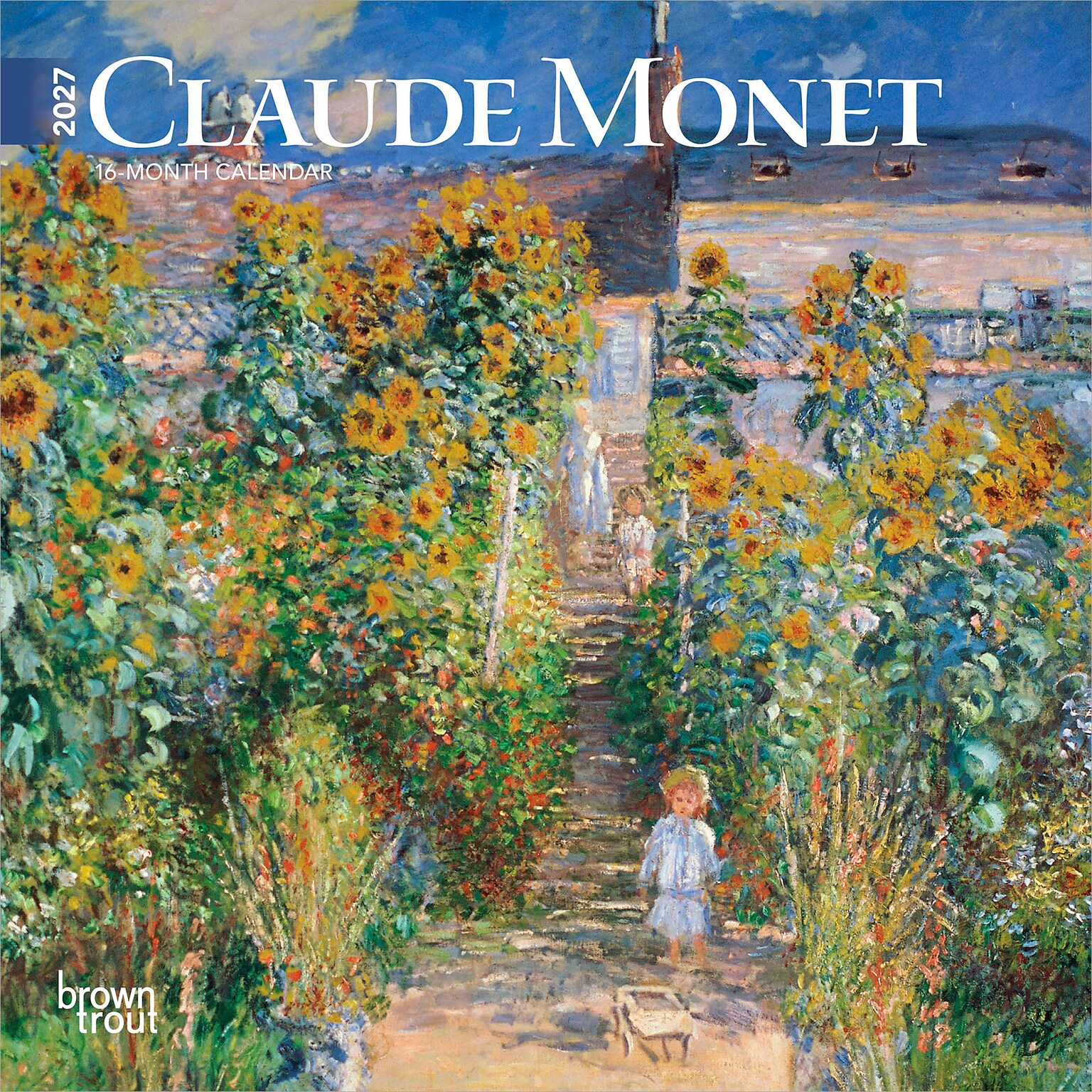 2027 BrownTrout Claude Monet 7 x 7 Monthly Wall Calendar (9798330709540)