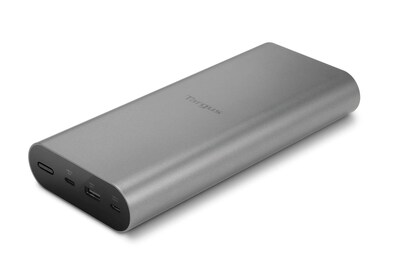 Targus USB-A/USB-C Power Bank, 140W, 24000 mAh, Gray (451-BDJH)