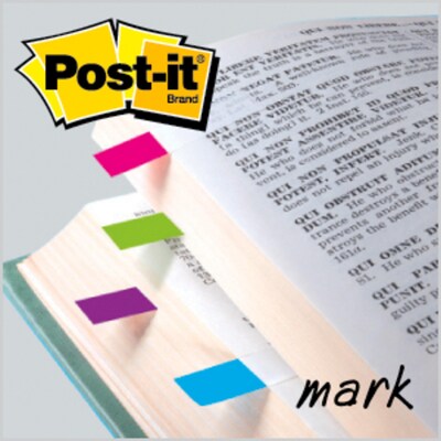 Post-it Flags, .47" Wide, Assorted Colors, 140 Flags/Pack (683-4AB)