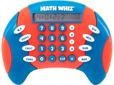 Educational Insights Math Whiz Electronic Flash Card Game, Red/Blue (8897)