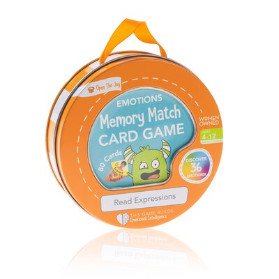 Open the Joy Emotions Memory Match Card Game, Multicolored (OTJMEMTIN)