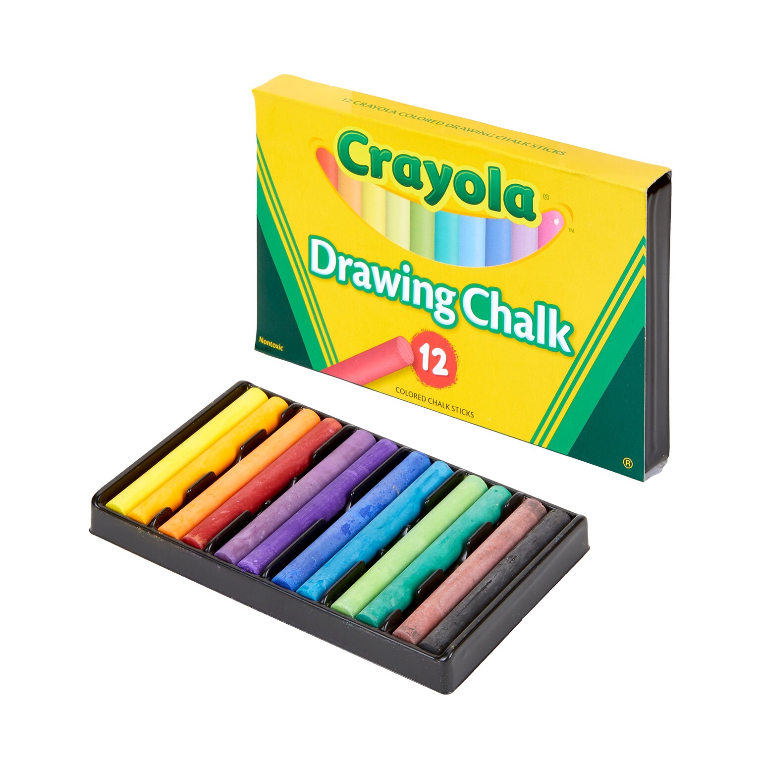 Crayola Drawing Chalk, Assorted Colors, 12/Box (51-0403)