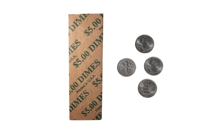 CONTROLTEK Coin Wrappers, Kraft/Green, 1000/Box (560044)