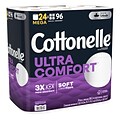 Cottonelle Ultra ComfortCare 2-Ply Standard Toilet Paper, White, 268 Sheets/Roll, 24 Mega Rolls/Pack