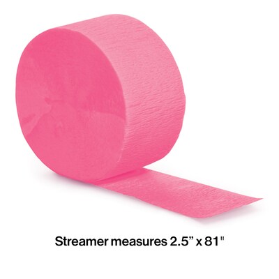 Creative Converting Touch of Color Streamer, Candy Pink, 12/Pack (073042)