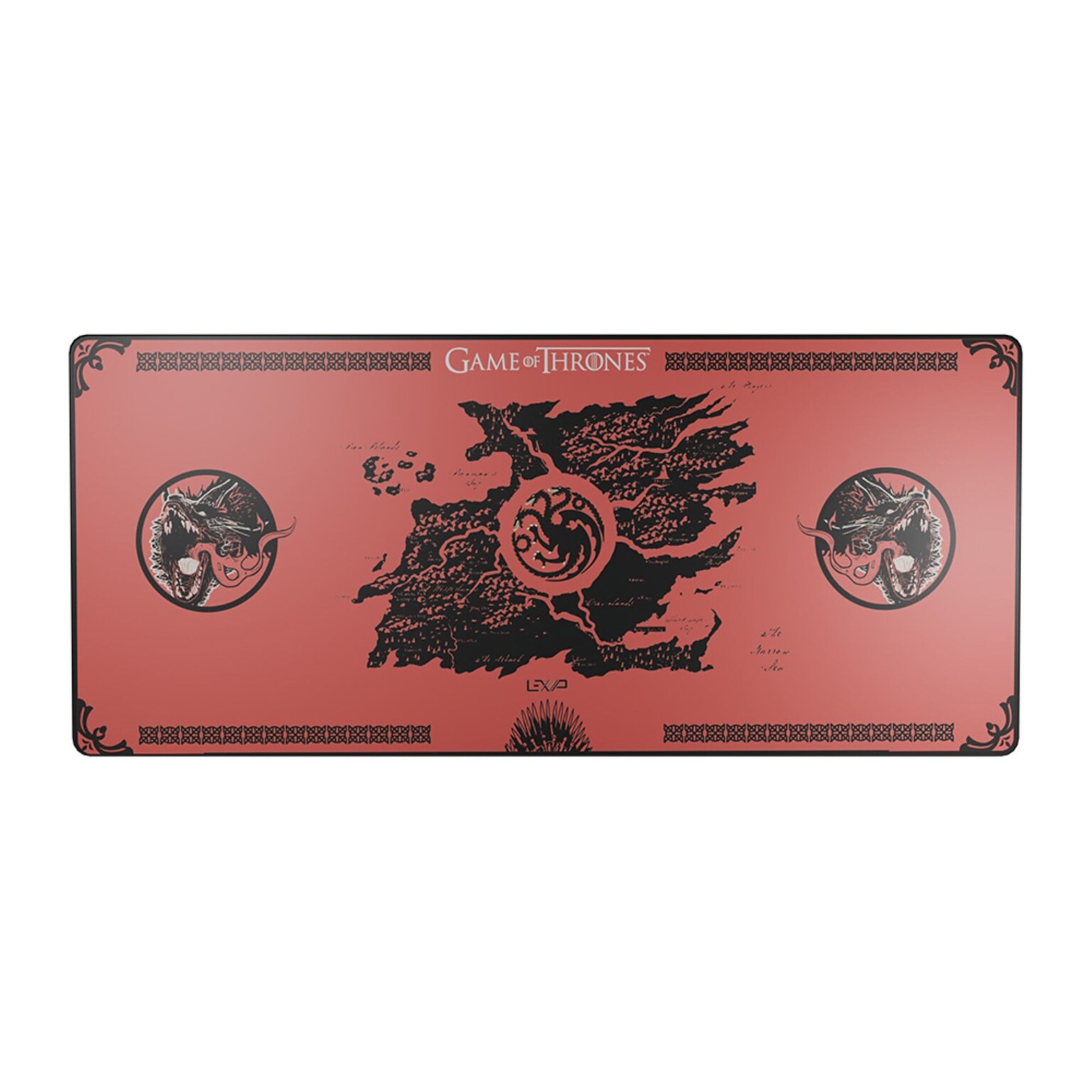 Lexip Game of Thrones XXL Non-Skid Mouse Pad, House Targaryen, Red (TSXLXMP0005)