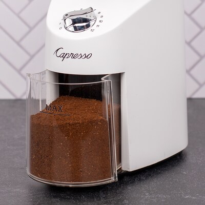 Capresso Infinity Plus Burr Coffee Grinder, White (570.02)